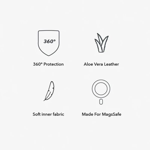 Woodcessories Coque Bio Leather MagSafe Apple iPhone 16 - Leather Brown