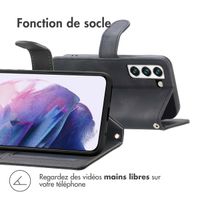 imoshion Etui de téléphone portefeuille avec cordon Samsung Galaxy S22 - Noir