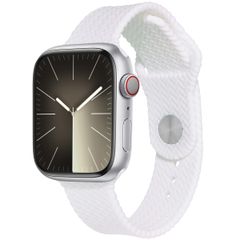 imoshion Bracelet tressé en silicone Apple Watch Series 1 t/m 11 / SE / Ultra (44/45/46/49 mm) - Blanc