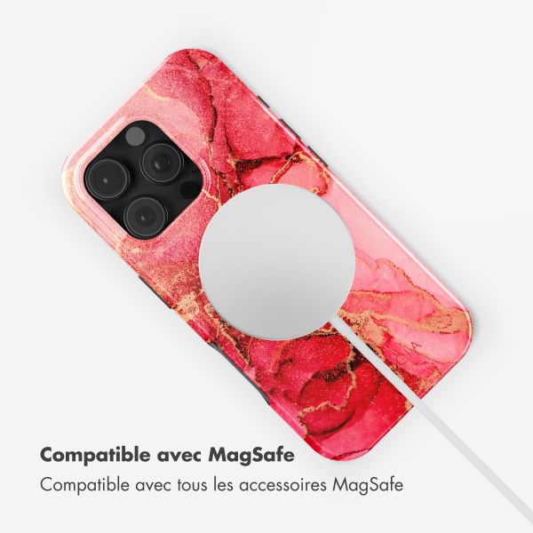 Selencia Coque arrière Vivid avec MagSafe Apple iPhone 16 Pro - Rosy Marble