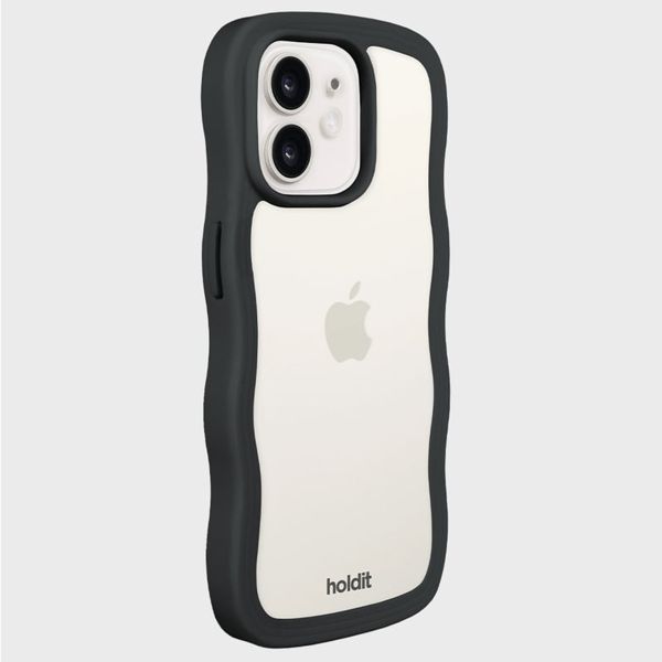 Holdit Coque Wavy Apple iPhone 12 (Pro) - Black / Transparent