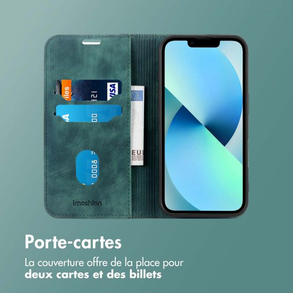 imoshion Étui de téléphone portefeuille Slim Apple iPhone 14 / 13 - Vert