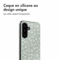 imoshion Coque design pour Samsung Galaxy A26 - Smoke Green Flowers