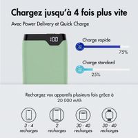 imoshion Batterie externe - 20.000 mAh - Quick Charge et Power Delivery - Vert