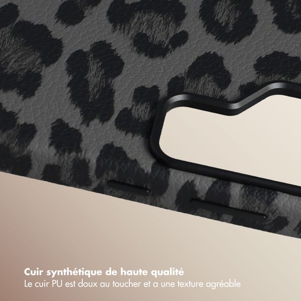 Selencia Coque Sabi imprimé panthère avec MagSafe Samsung Galaxy S26 Ultra - Midnight Black