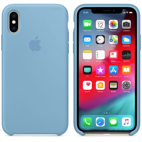 Apple Coque en silicone iPhone Xs / X - Cornflower