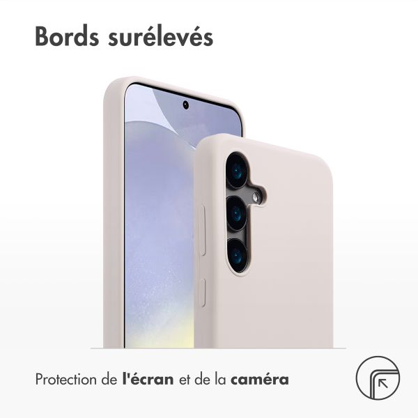 Accezz Coque Liquid Silicone avec MagSafe Samsung Galaxy S24 - Stone