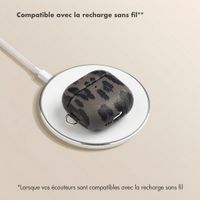 Selencia Coque Sabi motif panthère  Apple Airpods 4 - Midnight Black