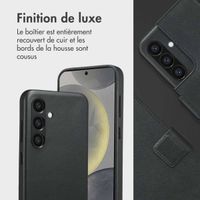 Accezz Étui de télephone portefeuille en cuir 2-en-1 avec MagSafe Samsung Galaxy S24 - Onyx Black