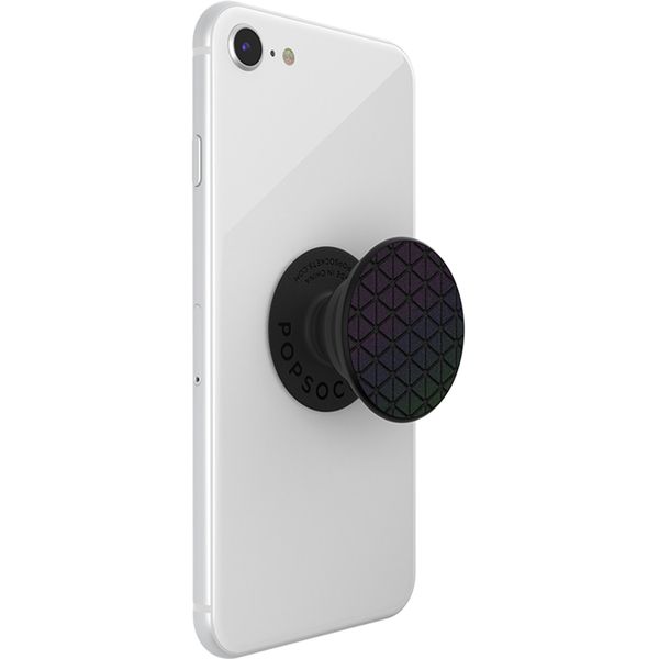 PopSockets PopGrip - Amovible - Reflective Techno Grid Chromatic