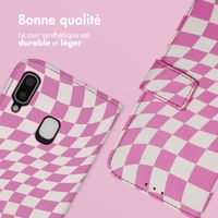 imoshion Étui de téléphone portefeuille Design Samsung Galaxy A20e - Retro Pink