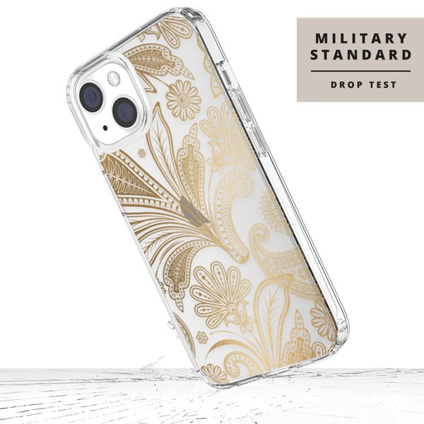 Selencia Coque très protectrice Fashion iPhone 14 Plus - Paisley Gold