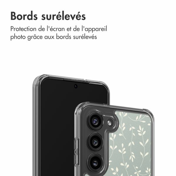 imoshion Coque Design Samsung Galaxy S23 - Smoke Green Flowers