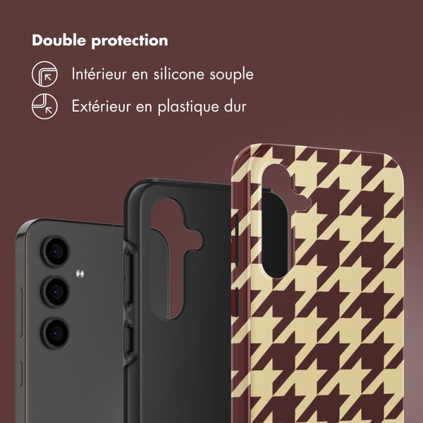 Selencia Coque arrière Vivid Samsung Galaxy S24 FE - Pied-de-Poule