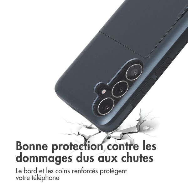 imoshion Coque arrière avec porte-cartes Samsung Galaxy S25 FE - Bleu foncé