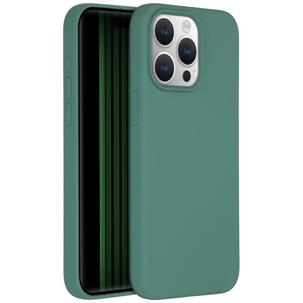 Accezz Coque Liquid Silicone avec MagSafe iPhone 15 Pro Max - Vert foncé