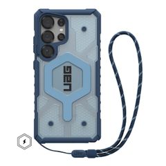 UAG Coque arrière Pathfinder MagSafe avec cordon Samsung Galaxy S25 Ultra - Transparent / Bleu