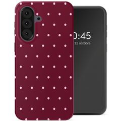 Selencia Coque arrière Vivid Samsung Galaxy A37 (5G) - Happy Dots Burgundy