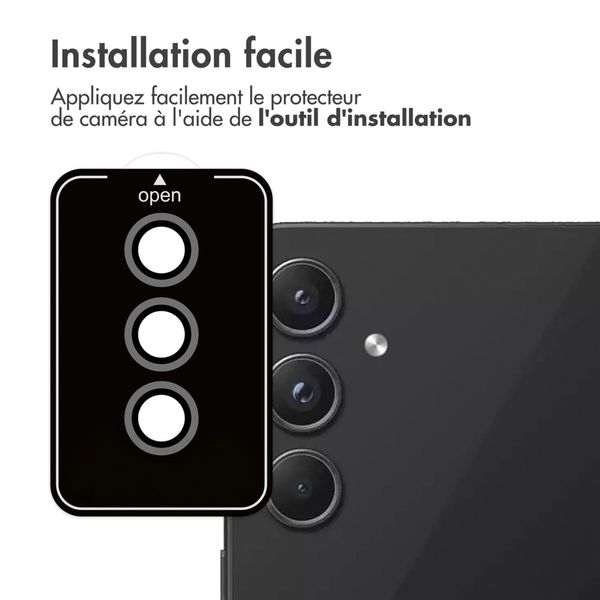 imoshion Lot de 2 protections d'objectif de caméra Samsung Galaxy A55 - Noir