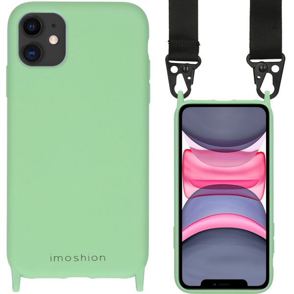 imoshion Coque couleur avec cordon - sangle en nylon iPhone 11 - Vert