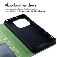 imoshion Étui de télephone portefeuille Design Xiaomi Redmi Note 14 (4G) - Green Flowers