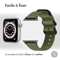 imoshion Bracelet en nylon Apple Watch Series 1-9 / SE - 38/40/41 mm / Series 10 - 42 mm - Vert clair