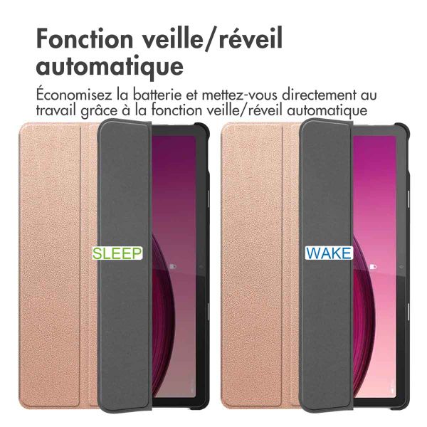 imoshion Coque tablette Trifold Lenovo Tab M10 5G - Rose Doré