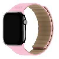 Holdit Bracelet en silicone magnétique Apple Watch Series 1 - 9 / SE (38/40/41 mm) | Series 10 / 11 (42 mm) - Pink / Beige
