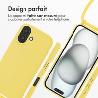 imoshion Coque en silicone avec cordon Apple iPhone 16 - Jaune