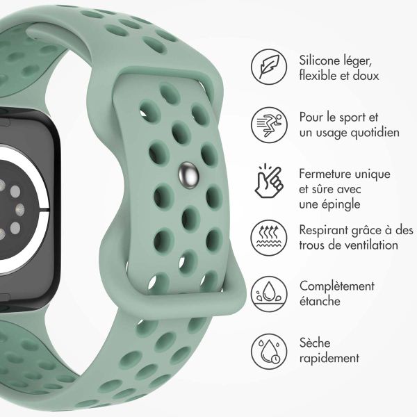 imoshion Bracelet sport⁺ Apple Watch Series 1 á 9 / SE (38/40/41 mm) | Series 10 / 11 (42 mm) - Taille M/L - Sage