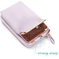 imoshion Sac téléphone en cuir végan Crossbody - Violet