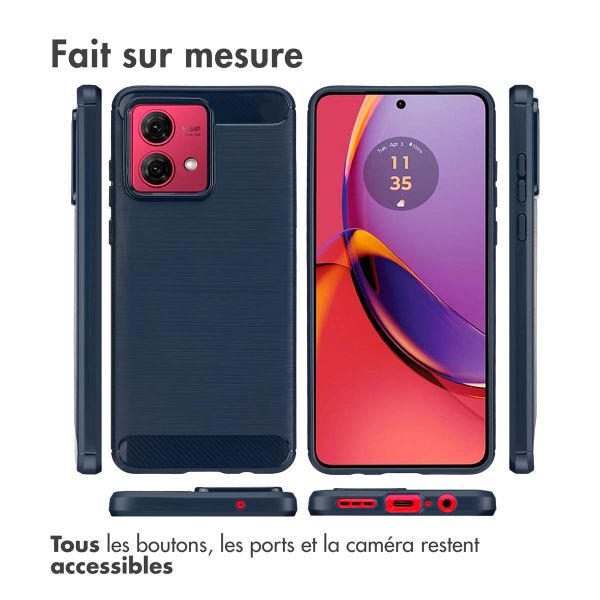 imoshion Coque Brushed Motorola Moto G84 - Bleu foncé