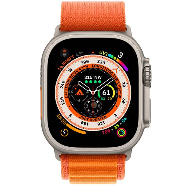 Apple Alpine Loop Band Apple Watch Series 1-10 / SE / Ultra (2) - 42/44/45/46/49 mm - Taille S - Orange