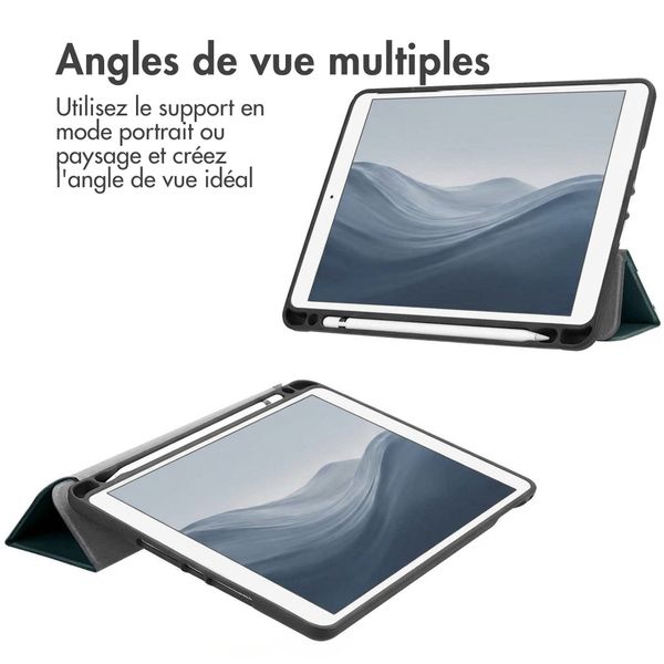 imoshion Coque tablette Trifold Apple iPad 6 (2018) 9.7 pouces / iPad 5 (2017) 9.7 pouces / Air 2 (2014)/Air 1 (2013) - Vert foncé