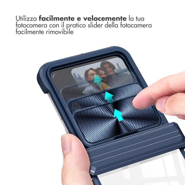 imoshion Coque arrière Camslider Samsung Galaxy Z Flip 4 - Bleu foncé