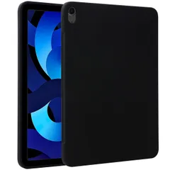 Accezz Coque Liquid Silicone avec porte-stylet Apple iPad Air 11 pouces (2025) M3 / (2024) M2 / Air 5 (2022) / Air 4 (2020) - Noir