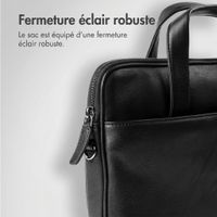 Accezz Leather Sac ordinateur 16 pouces - Noir