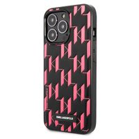 Karl Lagerfeld Coque arrière rigide Monogram Plaque iPhone 13 Pro - Rose