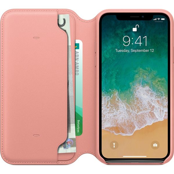 Apple Étui de téléphone Leather Folio Apple iPhone X / Xs