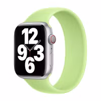 Apple Bracelet Boucle unique en Silicone Apple Watch | 44/45/46/49 mm - Taille 9 - Sprout Green