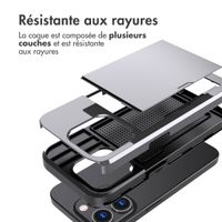 imoshion Coque arrière avec porte-cartes iPhone 15 Pro - Gris