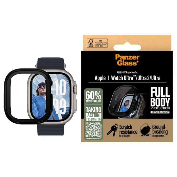 PanzerGlass Coque Full Body Apple Watch Ultra / Ultra 2 / Ultra 3 - 49 mm - Noir