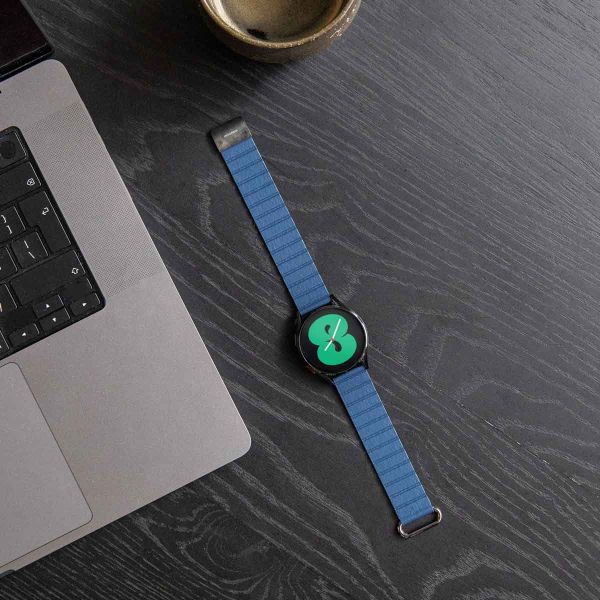 imoshion Bracelet en cuir magnétique  - Connexion universelle 22 mm - Bleu