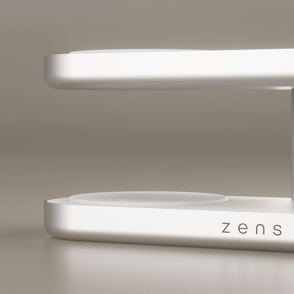 Zens Quattro Wireless Charger Pro 4 - Station de charge sans fil - Compatible Qi2 et MagSafe - Blanc