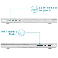 imoshion Coque Design Laptop pour MacBook Pro 16 pouces (2021) / Pro 16 pouces (2023) M3 chip - A2485 / A2780 / A2991 / A3186 / A3403 - White Marble