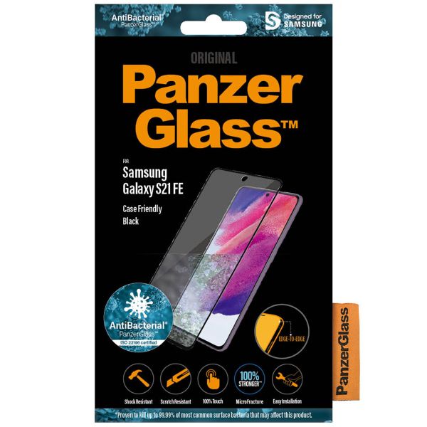 PanzerGlass Protection d'écran en verre trempé CF Anti-bactéries Samsung Galaxy S21 FE - Noir