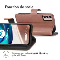 imoshion Étui de télephone portefeuille Motorola Moto G42 - Marron