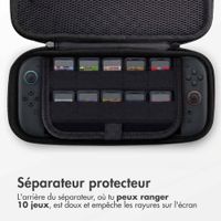 imoshion Etui Nintendo Switch 2 avec poche zippée - Etui Nintendo Switch 2 / Switch (OLED) avec poignée - Noir