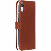 Selencia Étui de téléphone en cuir véritable Apple iPhone Xr - Brun