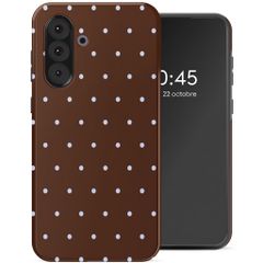 Selencia Coque arrière Vivid Samsung Galaxy A36 / A56 - Happy Dots Chocolate